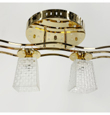 Золота люстра на 4 плафони Е14 з RGB