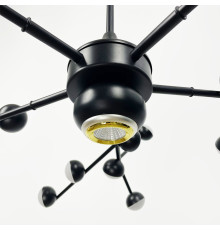 Люстра-молекула в чорному кольорі на 30 світлодіодів