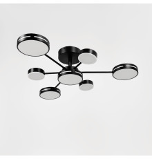 Чорна світлодіодна люстра Ø 70 см 55 Вт