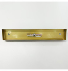 Подвійна прямокутна стельова основа у золотому кольорі 35х6х2,5 см