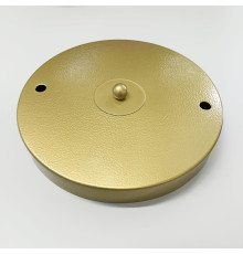 Кругла стельова основа у золотому кольорі на 2 підвіси 20х2,5 см