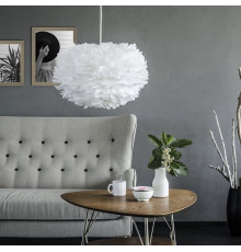 Світильник з натуральним пір'ям білого кольору Ø 40 см