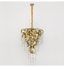 Неймовірна кришталева люстра у золотому корпусі Ø 60 см