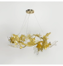 Люстра з декоративним листям клену Ø80 см