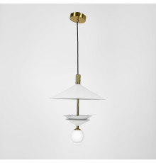 Елегантна підвісна люстра із білим плафоном