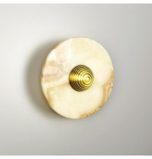 Бра із мармуру жовто-рожевого кольору Ø 20 см