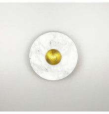 Бра із мармуру сіро-білого кольору Ø 20 см