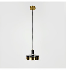 Чорний мармуровий підвіс із латунним корпусом Ø 20 см