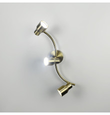 Латунний світильник із 3-ма регульованими плафонами