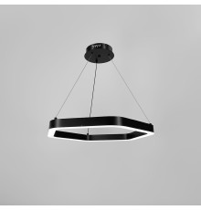 Підвісна світлодіодна люстра в стильному чорному металевому корпусі