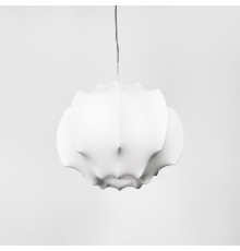 Світильник із білим абажуром 40х30 см у стилі Wabi-sabi