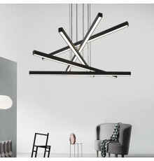 Чорна каскадна Led люстра Ø 101 см