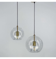 Підвісний світильник з прозорим подвійним плафоном