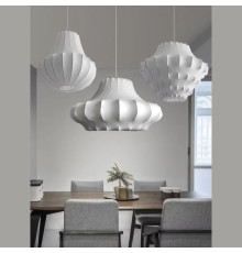 Люстра з фігурним білим абажуром Ø 60 см