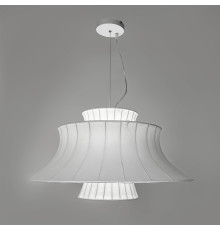 Люстра з багаторівневим білим абажуром Ø 60 см