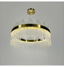 Підвісна LED люстра у вишуканому латунному каркасі Ø 80 см