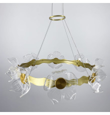 Розкішна підвісна люстра з квітами в латунному корпусі Ø 58 см