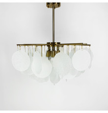 Латунний світильник з унікальними скляними пластинами Ø 60 см