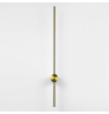 Сучасне лінійне бра в латунному каркасі довжиною 80 см
