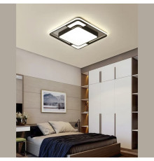 Сучасний LED-світильник у чорному квадратному корпусі 65х65 см