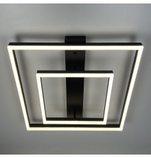 Сучасний LED-світильник у чорному корпусі із двох квадратів 50х50 см