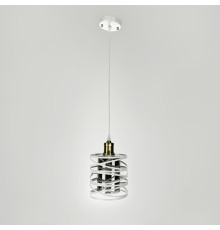 Підвіс у білому корпусі з графітовим плафоном 16х16 см