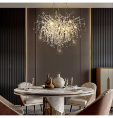 Люстра в стилі Серпента в хромованому корпусі Ø 100 см