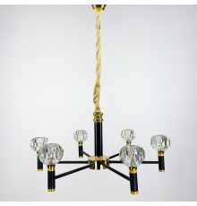 Елегантна люстра на 6 ламп з скляними плафонами