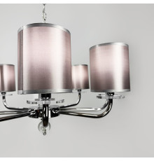 Люстра-підсвічник на 8 абажурів пастельного кольору Ø 80 см