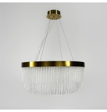 Вишукана підвісна LED люстра у латунному корпусі Ø 60 см