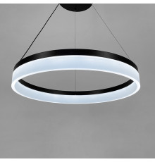 Сучасна LED люстра у чорному каркасі Ø 80 см