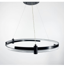 LED люстра у чорному кільцевому каркасі Ø 60 см