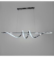 Видовжена люстра Wave у срібному корпусі 120 см