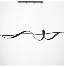 Хвилеподібна люстра у чорному корпусі довжиною 100 см