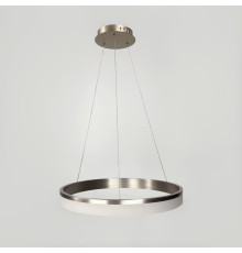 Підвісна кільцева люстра в сатиновому каркасі Ø 60 см