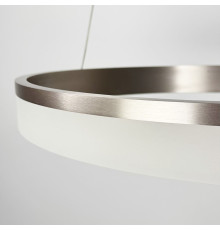 Підвісна кільцева люстра в сатиновому каркасі Ø 80 см