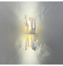 Оригінальне бра у вигляді кори дерева білого кольору 34х10 см