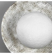 Гіпсовий світильник із білим текстурним плафоном Ø 24 см