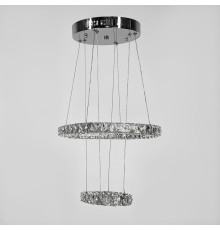 Елегантна кришталева люстра на 2 овальні яруси 50+30 см