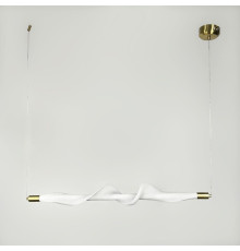 Світлодіодний горизонтальний світильник у латунному корпусі із білою сіткою 80 см