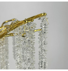 Вишукана підвісна золота люстра з кришталевим камінням Ø 50 см