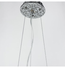 Вишукана срібна люстра DIAMINA з кришталевим камінням Ø 80 см