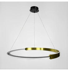 Підвісна люстра у латунно-чорному корпусі кільця Ø 80 см