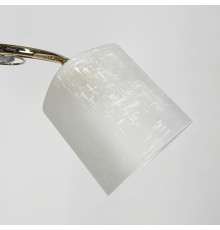 Золота люстра на 3 матових плафони з візерунком у корпусі Ø 50 см