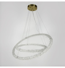 Неймовірна кришталева латунна підвісна люстра Ø 80+60 см