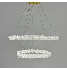 Неймовірна кришталева латунна підвісна люстра Ø 60+40 см