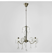 Класична люстра-підсвічник на 3 лампи у сатиновому корпусі Ø 40 см