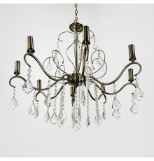 Класична люстра-підсвічник на 8 ламп у сатиновому корпусі Ø 70 см