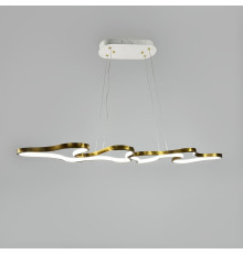 Ефектна видовжена золота люстра у корпусі 98х31 см