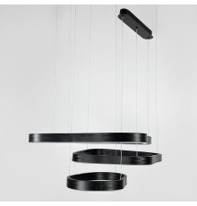 Незвичайна та ефектна люстра на 3 яруси 62+51+41 см у чорному корпусі